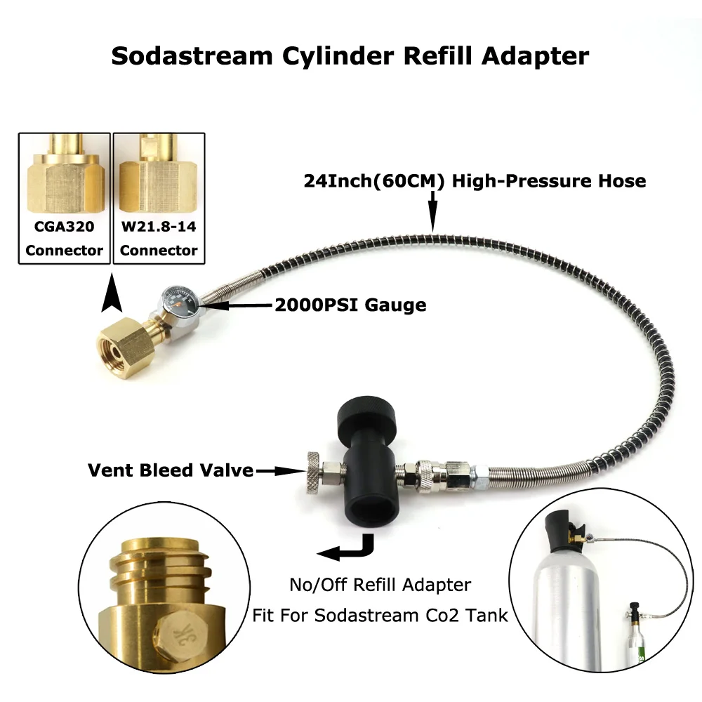 Новый SodaStream SodaClub цилиндр CO2 запасной станция адаптера переменного тока со
