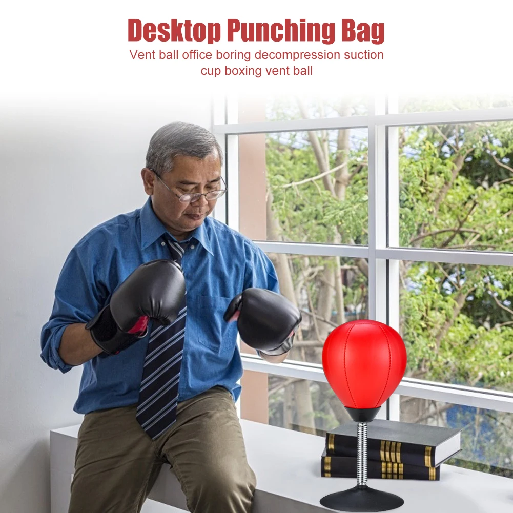 

Desktop Punching Bags Suction Cup Stress Burster Relief Ball with Pump Office for Indoor Exercise Sport Ornaments