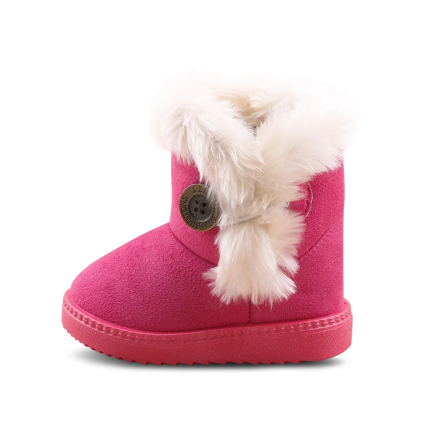 2019 г. Новые зимние детские Ботинки Толстая Теплая обувь замшевые ботинки с