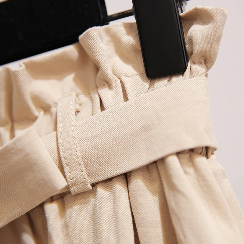 

Women Skirts Fashion 2019 High Waist Skirt Women Spring Summer Midi Skirts Womens Elastic Waist A Line Ladies Skirts With Belt