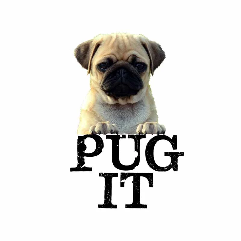 SZWL Мопсы милая собака плакат Автомобильная наклейка Водонепроницаемая