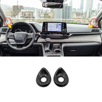 abs carbon fiber for toyota sienna 2021 2022 accessories car interior a pillar speaker horn ring decoration cover trim 2pcs
