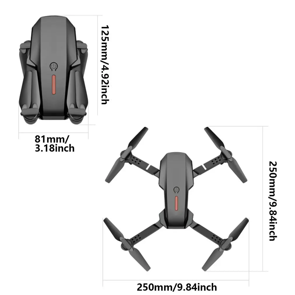 

E88 pro Drone 4k HD Dual Camera Visual Positioning 1080P WiFi fpv Drone Height Preservation RC Quadcopter