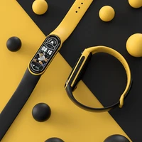 contrasting colors strap for xiaomi mi smart band 6543 watchband bracelet replacement sport wrist tpu wristband bracelet