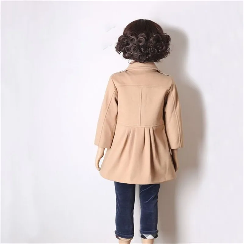 Пальто для маленьких мальчиков Детская Классическая Ветровка цвета хаки