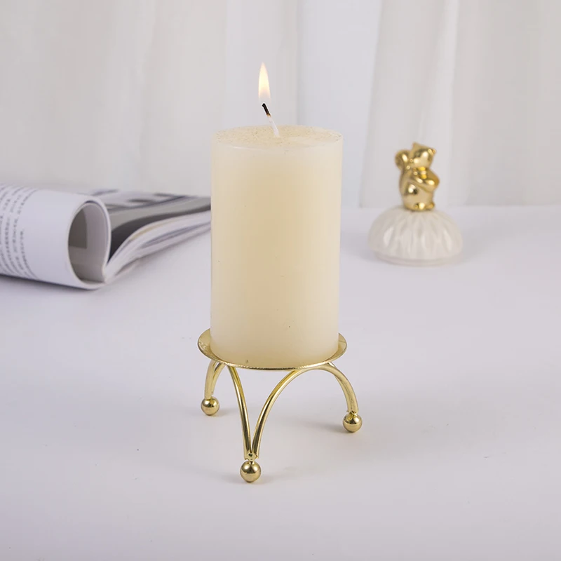 Держатель для свечей из железа декоративный держатель золотистого центральный