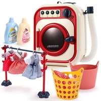 kids washing machine toy pretend play house mini simulation electric toys rotate kinetic cleaning preschool toys for girls