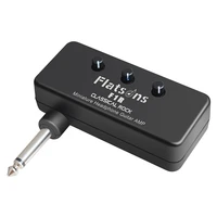 flatsons f1r mini headphone guitar amplifier with 3 5mm headphone jack aux input plug and play guitar accessories black