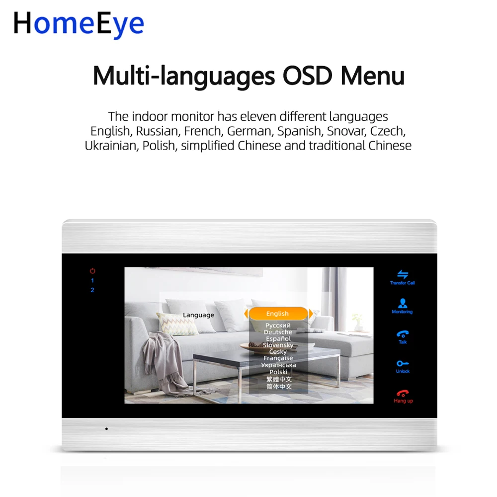 للبيع 1080P واي فاي فيديو باب الهاتف IP فيديو إنترفون تتفاعل/كلمة السر 2 أبواب نظام التحكم في الوصول تويا App التحكم عن بعد مقاوم للماء