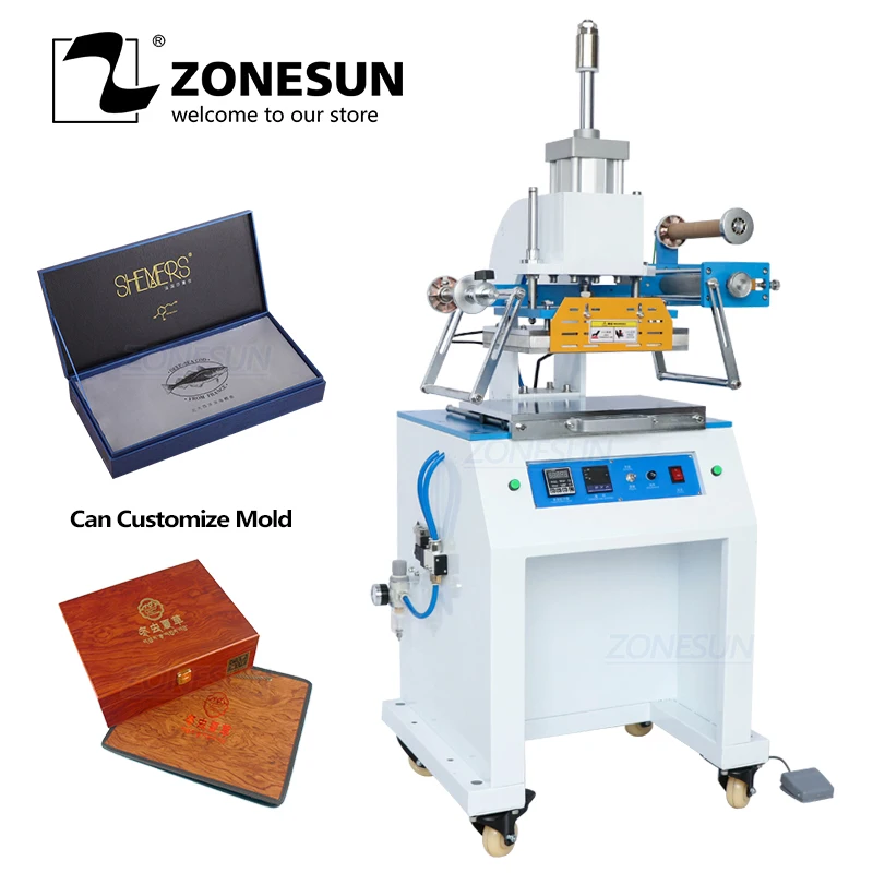 ZONESUN ZSP 890D пневматическая штамповочная машина с кожаным логотипом для сгибания