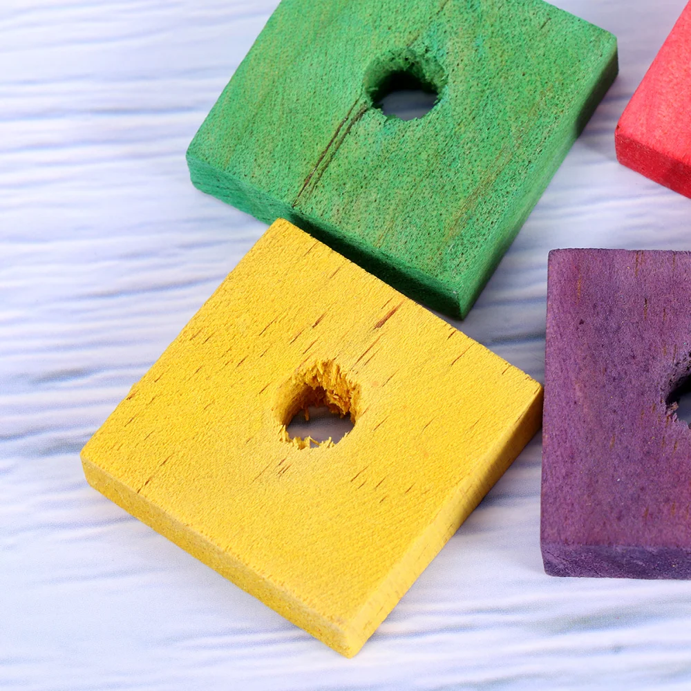 

50 Pieces Educational Parrot Wood Clip Funny Bird DIY Playing Parrot Bite (Mixed Color)