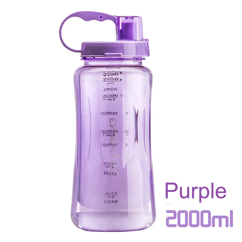 Большая емкость 1Л/2л пластиковая бутылка для воды спорта на открытом воздухе