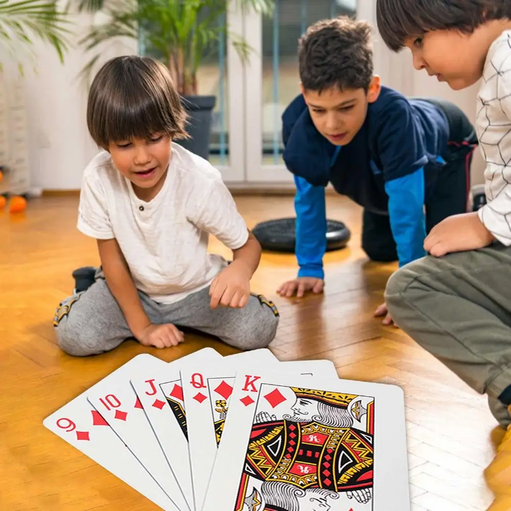 

37*26cm Super Big Giant Jumbo Playing Cards Full Deck Huge Standard Print Novelty Poker Index Playing Cards Fun Games Gift