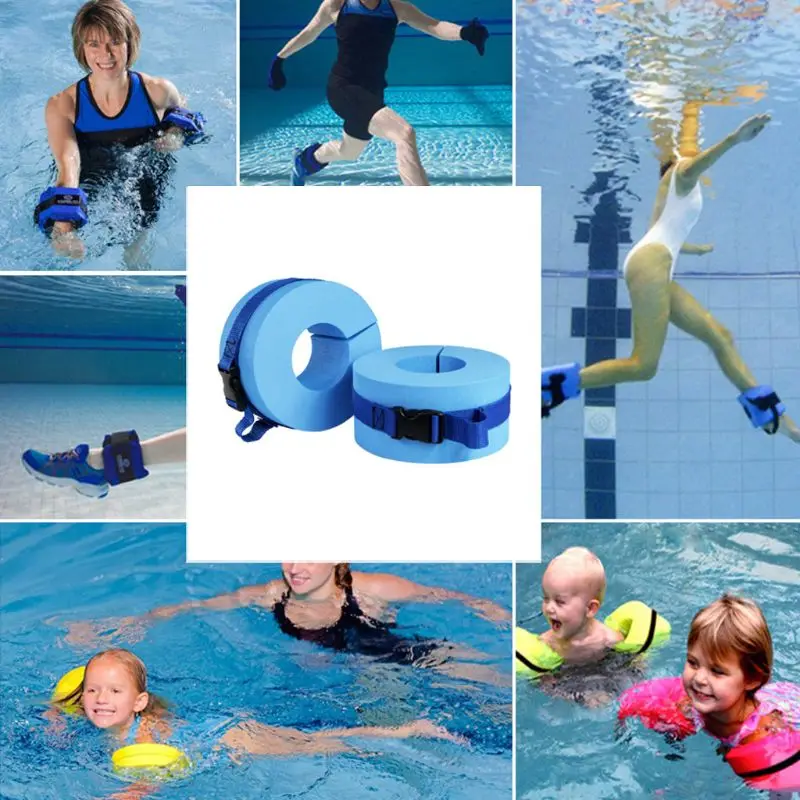 

A Pair Foam Swim Aquatic Cuff Water Aerobics Float Ring Fitness Exercise Ankles Arms Belts With Quick Release Training