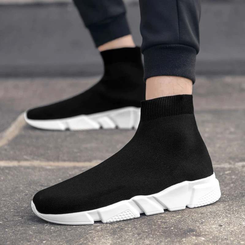 Высокая мужская обувь спортивная женские носки кроссовки Мужская Спортивная для