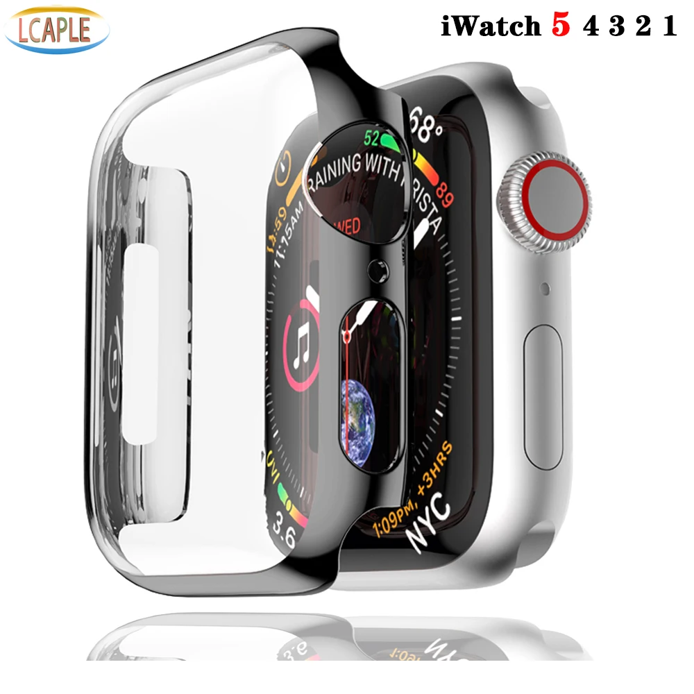 

Чехол для Apple Watch, чехол 44 мм 40 мм iwatch 42 мм 38 мм, защитный бампер из поликарбоната для экрана, аксессуары для iwatch series 5 4 3 2 38/44 мм