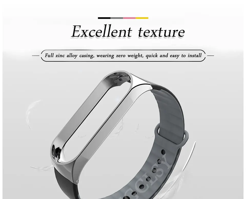 FGCLSY mi Band 4 3 спортивный ремешок для xiaomi mi band 4 3 силиконовый ремешок на запястье аксессуары браслет металлический слот для xiaomi mi band 4