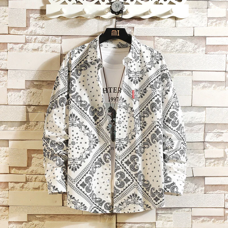 2020 Новая мужская хлопковая клетчатая рубашка с длинным рукавом приталенная