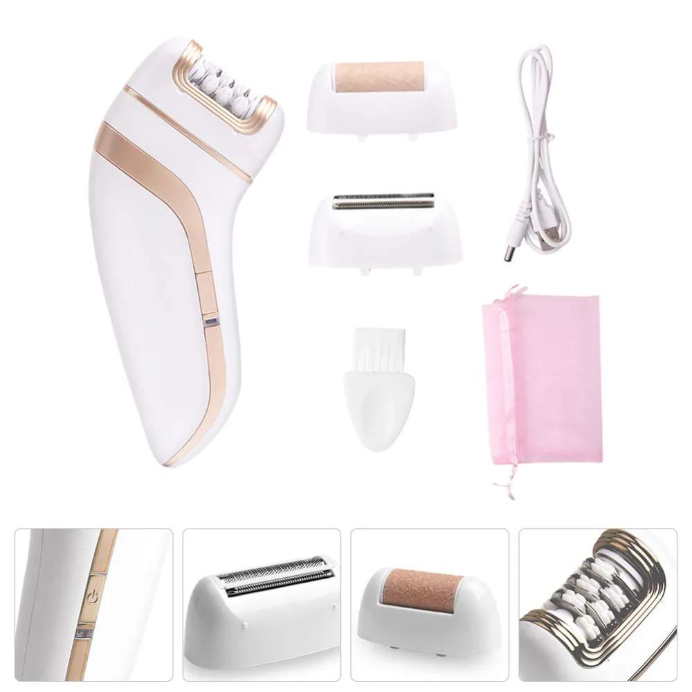 

1 Set 3 in 1 Foot File Rechargeable Foot Care Pedicure Scrubber Hair Shaver