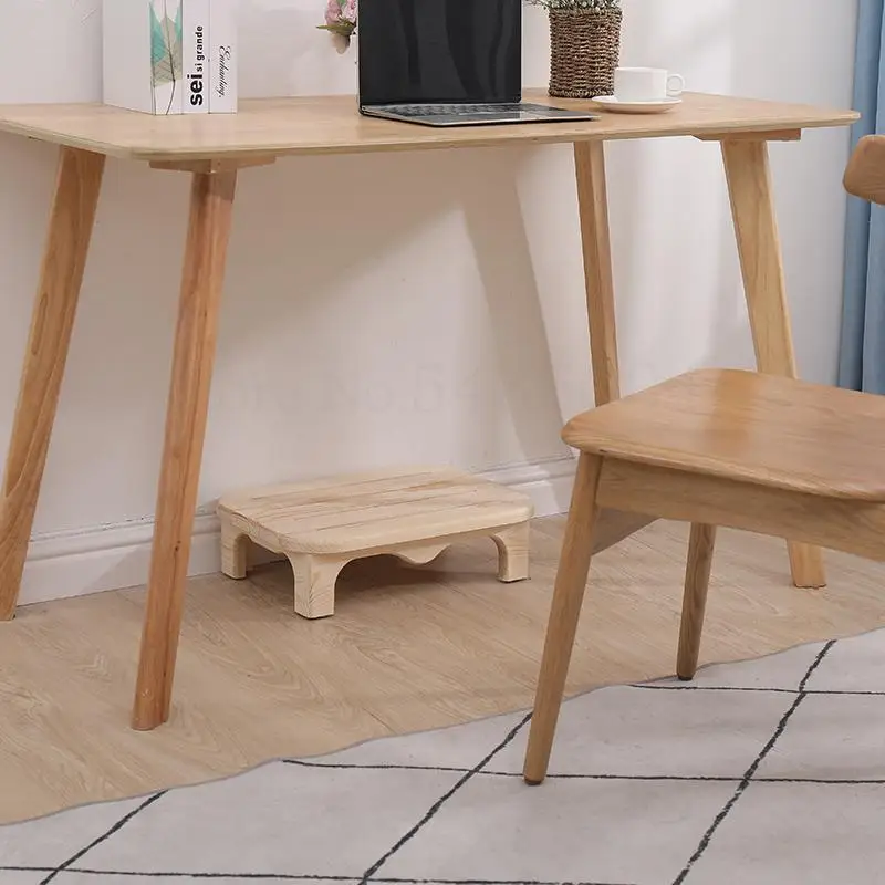 Табурет для ног из массива дерева небольшой стул гостиной офиса ванной и туалета