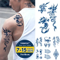 juice ink tattoos body art lasting waterproof temporary tattoo sticker dragon scorpion tatoo tiger wolf arm fake tatto women men