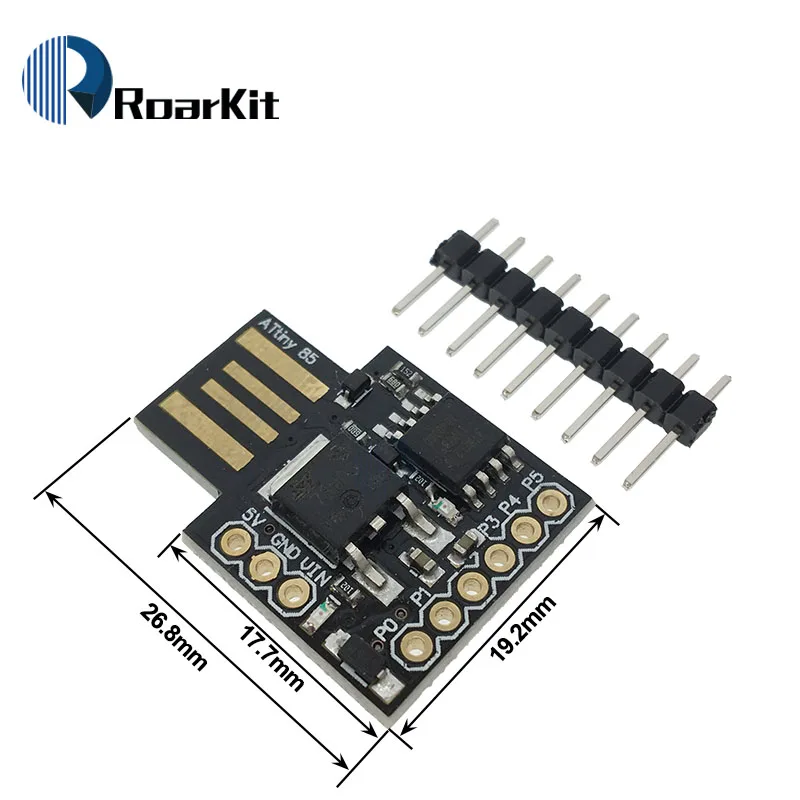 Digispark kickstarter миниатюрная Минимальная макетная плата ATTINY85 модуль для Arduino usb ATtiny13A/ATtiny25/ATtiny45 разъем
