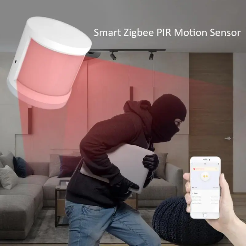 Super Mini Tuya ZigBee PIR Motion Sensor Wireless Passive Infrared Detector Smart Home Security Burglar Alarm APP Control | Электроника