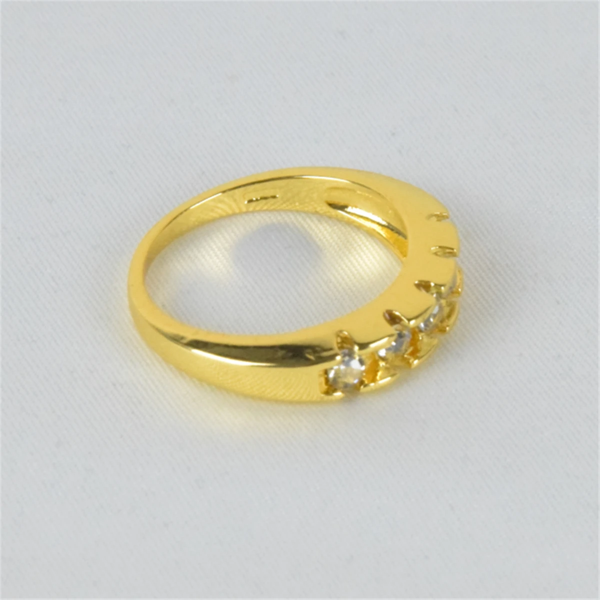 14K Simulation Yellow Gold Mens Diamond Pinky Engagement Wedding Ring Band Gift