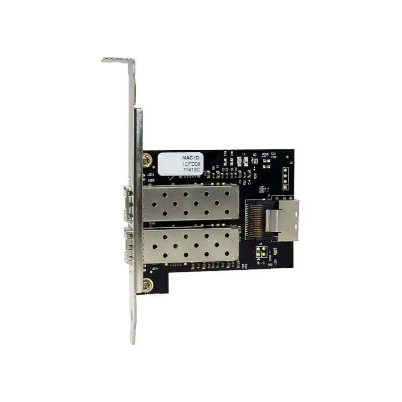MINI Pci-E to Dual Port Gigabit Ethernet Network Card 1000M SFP Industrial Optical Fiber Server Card  I350 Chipset