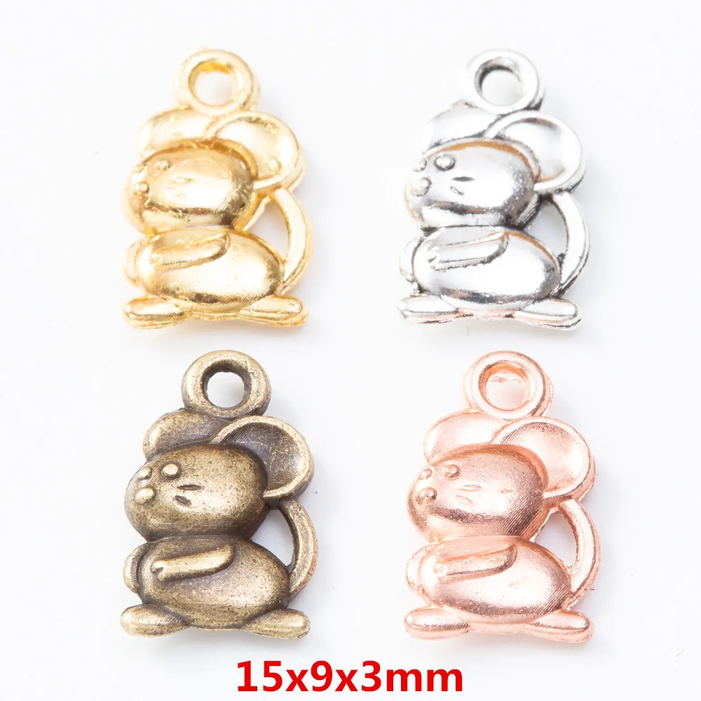 

Подвеска мышь из металлического цинкового сплава в стиле ретро, подвеска для рукоделия, 8106, 70 шт.