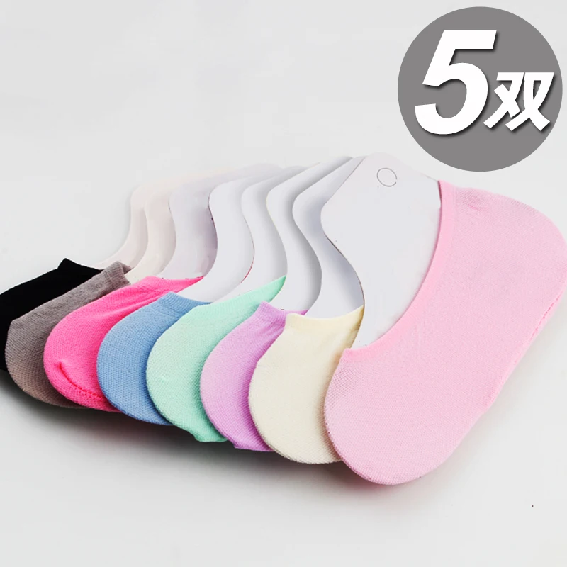 

Women's Cotton Invisible No show Socks non-slip Summer Candy Solid Color Silicone Short Socks Fashion Cute Thin Ankle Boat Socks