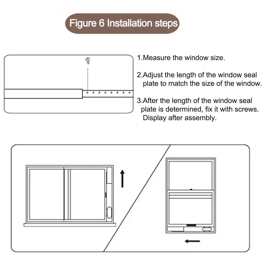 

84-120cm Window Vent Kit AC Window Seal Kit For Portable Air Conditioner Adjustable Window Sealing Plate For Home Accessories