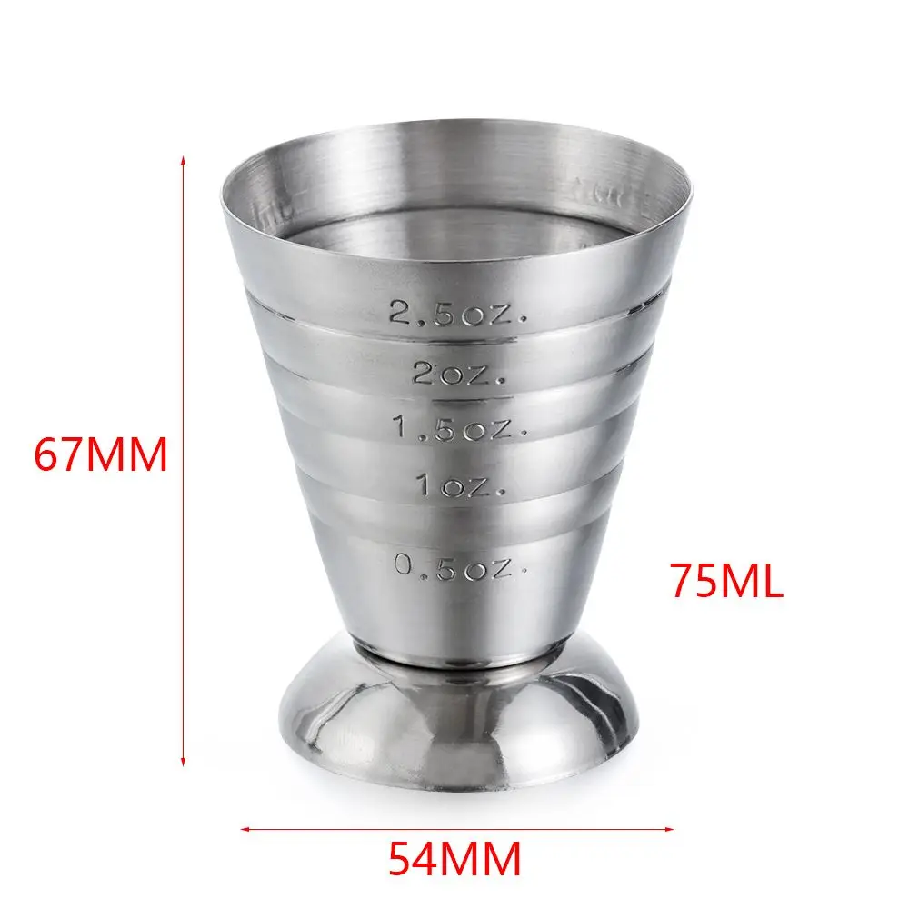 75ML Calibration band Cocktail Tools Bar Supplies Mixer Mixing glass Measuring Cup Drink Shaker Jigger | Дом и сад