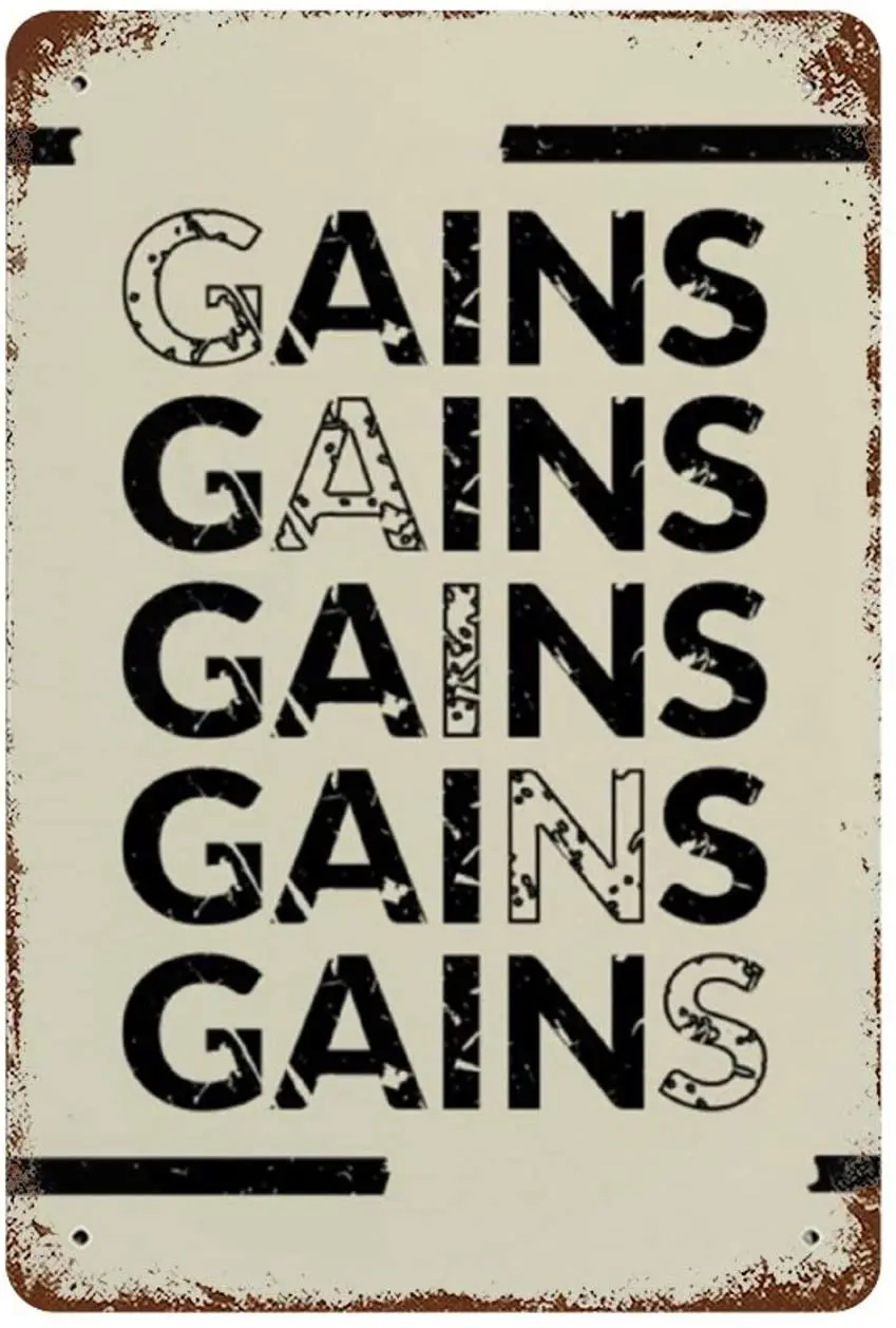 

Motivational Gym Quote Vintage Metal Sign, Retro Tin Signs for Store, Bar, Home Decoration Retro Tin Sign for Kitc30X30CM