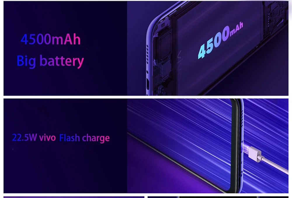 Сток Vivo Z5 4G LTE мобильный телефон Snapdragon712 Android 9,0 6,3" 2340x1080 8 Гб ram 128 ГБ rom мобильный телефон с идентификацией лица МП