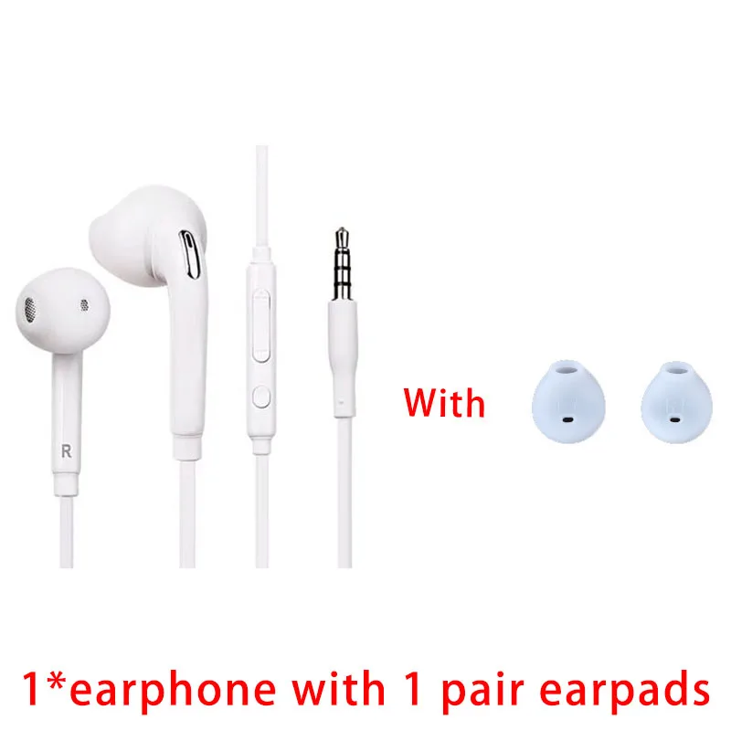 headphone Белая Проводная гарнитура наушники-вкладыши с микрофоном для samsung Galaxy S6 3,5 мм разъем для наушников для мобильного телефона - Цвет: headphone