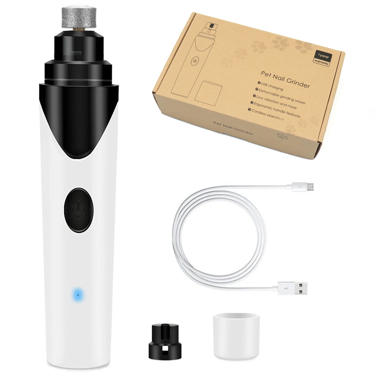 

Rechargeable Pet Nail Grinder Dog Nail Clippers Painless USB Electric Cat Paws Nail Cutter Grooming Trimmer File US Dropshipping