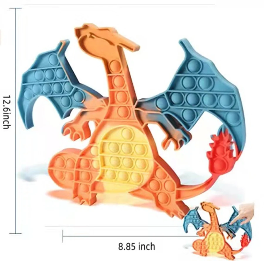 

Pokemon Go Pikachu Groudon Blastoise Fidget Toys Popet Push Bubble Anime Squishy Anti Stress Figet Child Kids Boys Birthday Gift