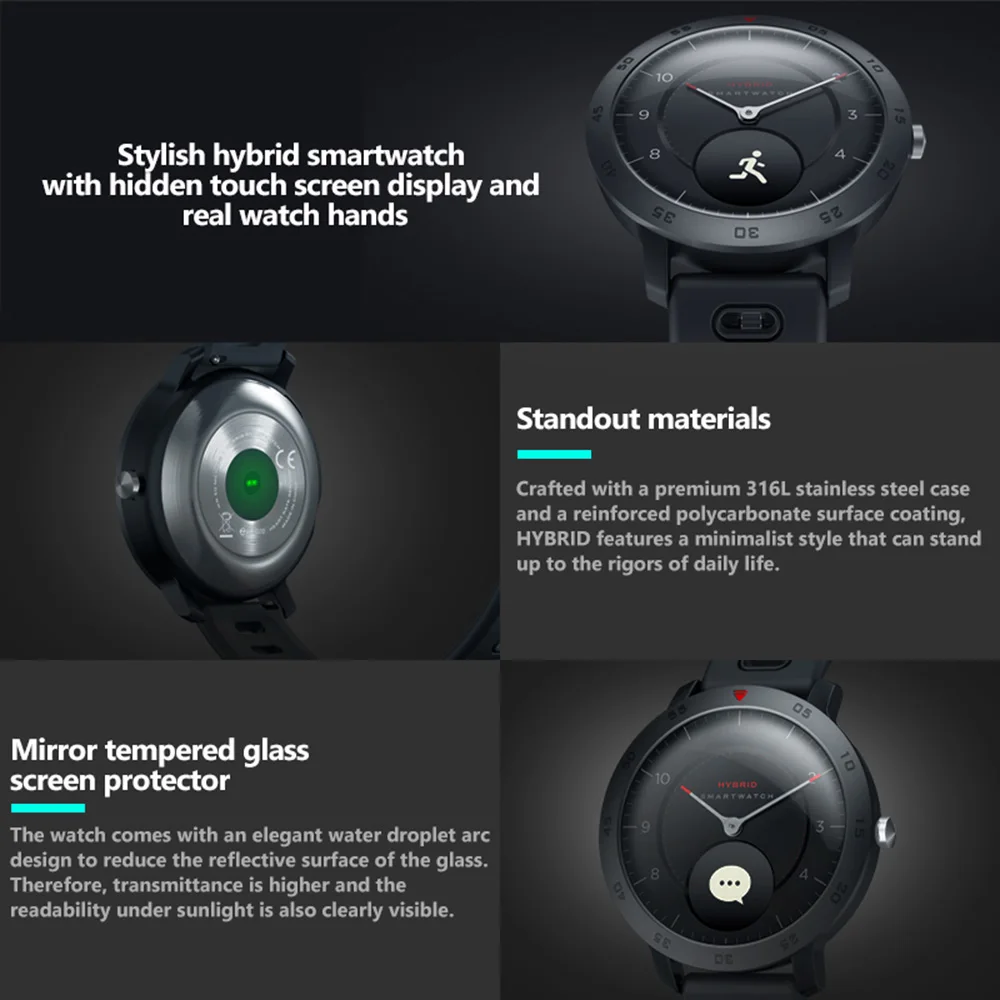 Модные гибридные Смарт часы Zeblaze с Bluetooth для мужчин и женщин водонепроницаемые