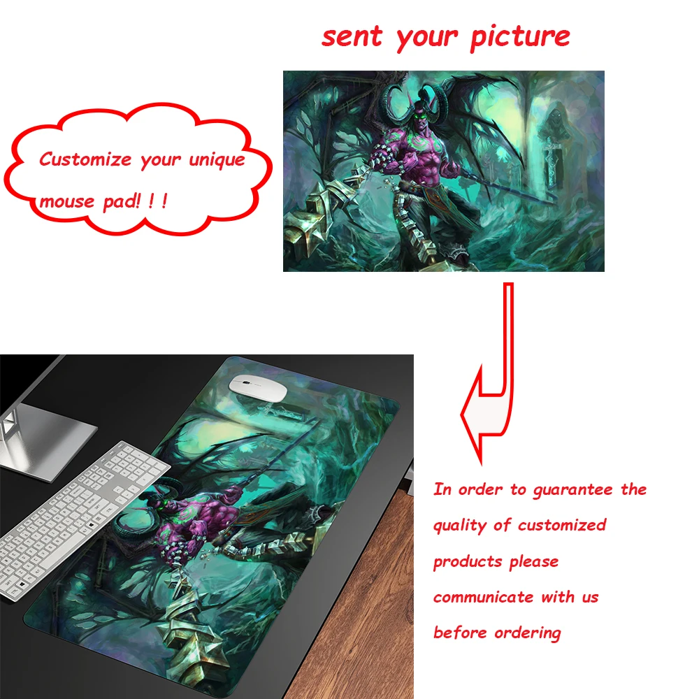 World of Warcraft  Large Gaming Anime Mouse Pad Mat Grande WOW Lich King Gamer XL Computer Mousepad Game Desk Play Pad for Csgo images - 6