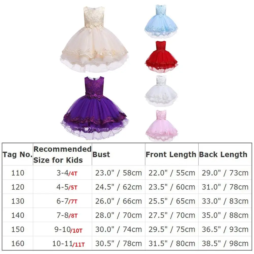 

Flower Girls Wedding Bridesmaid Dresses for Kids Vintage Princess for Birthday Party Ball Gown Girls Dress Photography Props