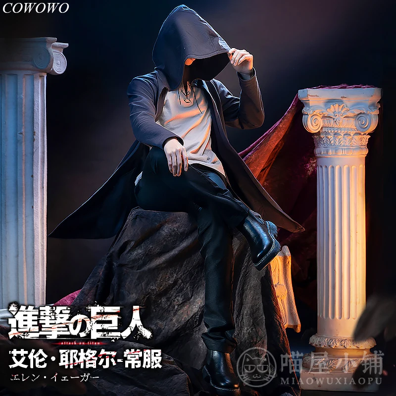 

Anime! Attack on Titan The Final Season Eren Jaeger Casual Clothing Uniform Halloween Carnival Party Role Play Suit Men 2021 NEW
