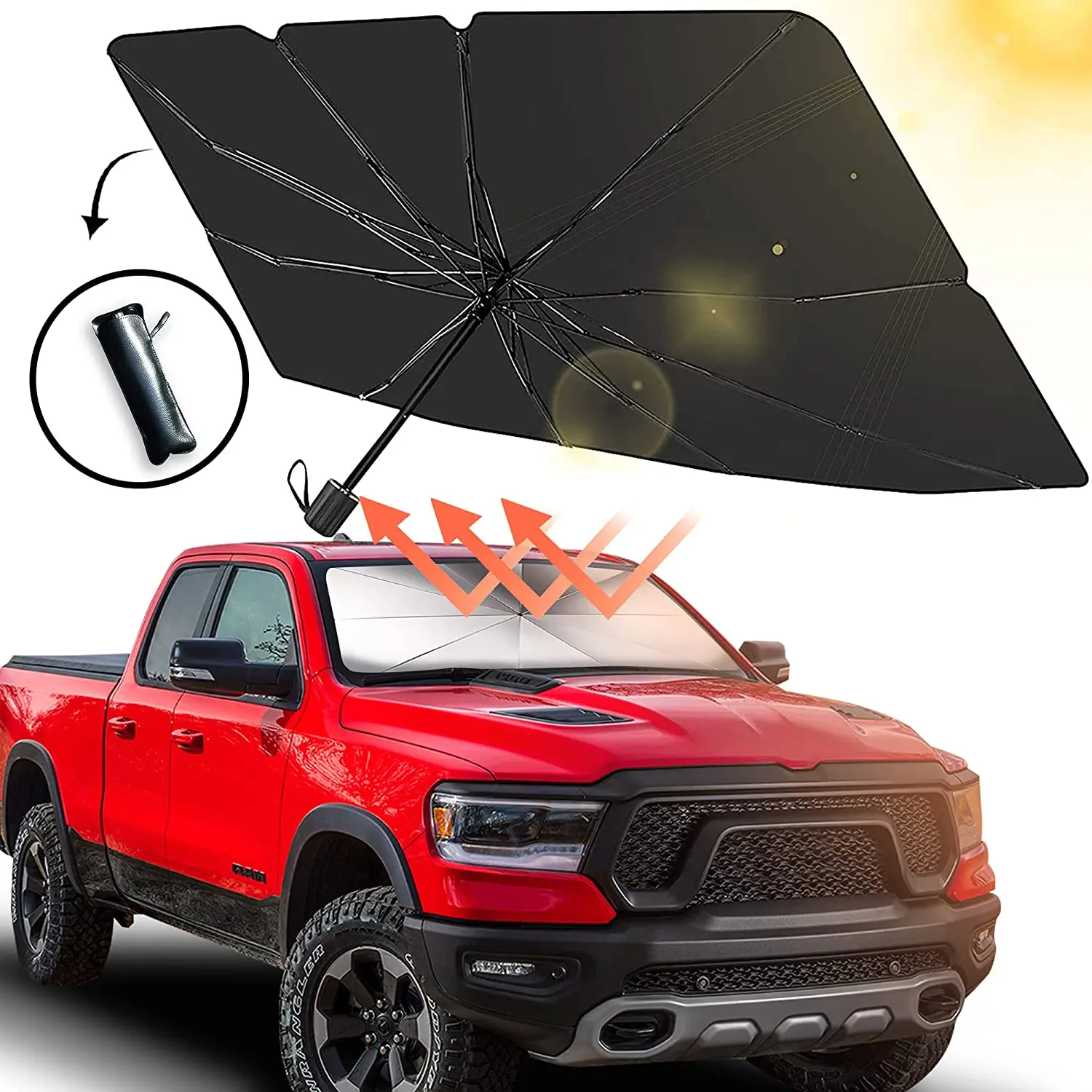 

Foldable Car Windshield Sun Shade Umbrella Car UV Cover Sunshade Heat Insulation Front Window Auto Interior Protection