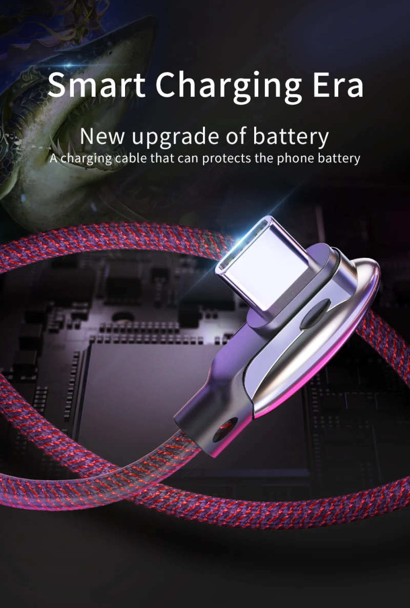 Essager 90 градусов usb type C быстрый заряд кабеля провод шнур USB 3A кабель для samsung Xiaomi Redmi K20 Pro зарядное устройство для мобильного телефона