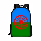 Модные школьные ранцы Romany с рисунком флагов рома для подростков, детские школьные рюкзаки для мальчиков и девочек, школьные портфели для учебников