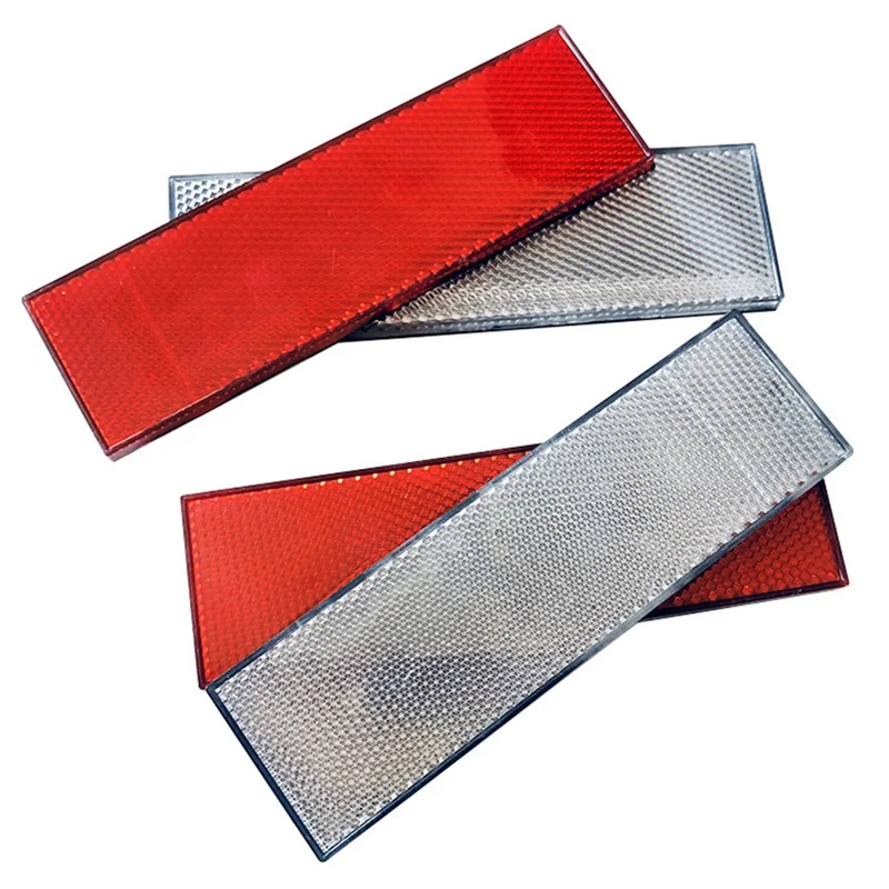 

Box Truck Reflector Car Reflector Reflective Marking Plastic Annual Inspection Warning Sticker Body Red White Reflective Strip