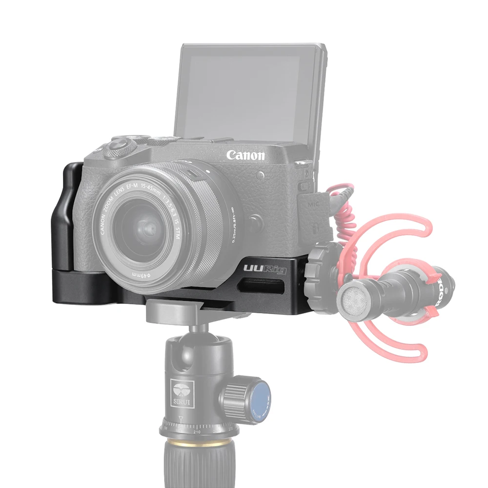 UURig Arca быстросъемная L Пластина для Canon M6 Mark II с холодным башмаком 1/4 винт