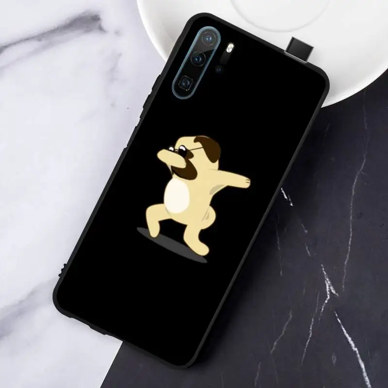 

Cute Cartoon Pug Animal Yoga Phone Case For Huawei honor Mate P 10 20 30 40 Pro 10i 9 10 20 8 x Lite