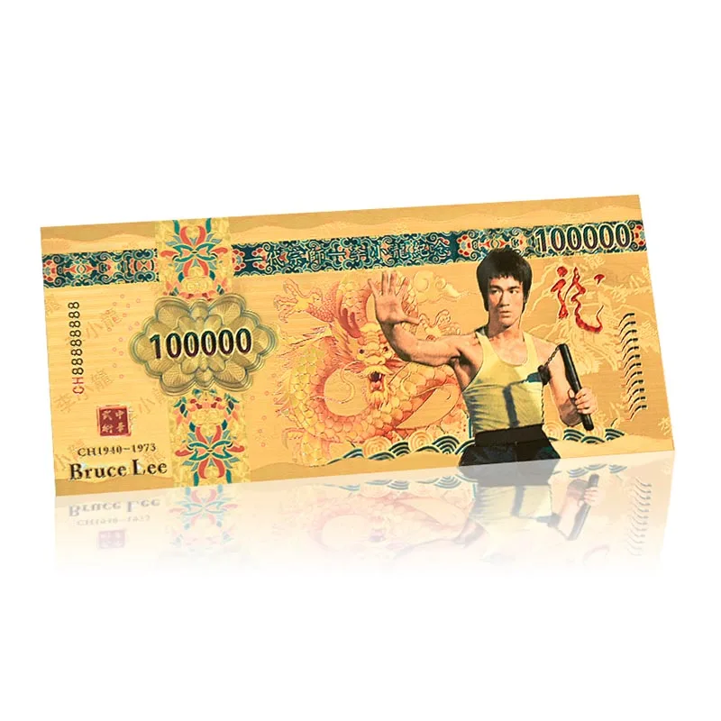 5 шт. пластиковые банкноты с чехлом в виде Брюса Ли|Безвалютные монеты| |