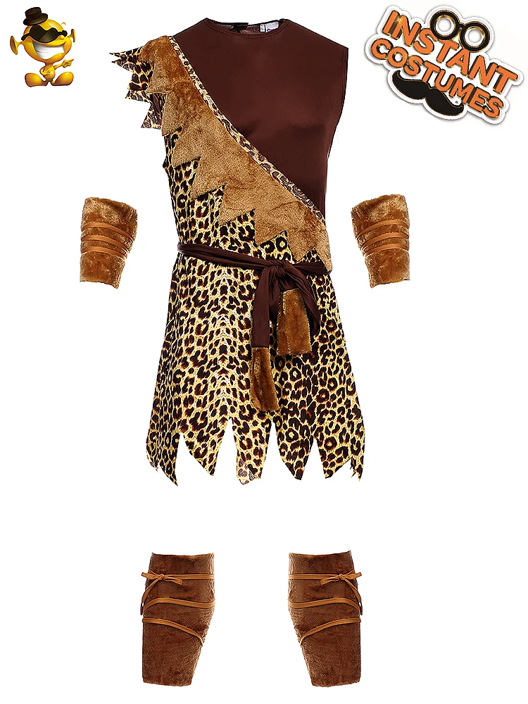 

Prehistoric Caveman Adult Man Jungle Performance Carnival Party Caveman Costumes